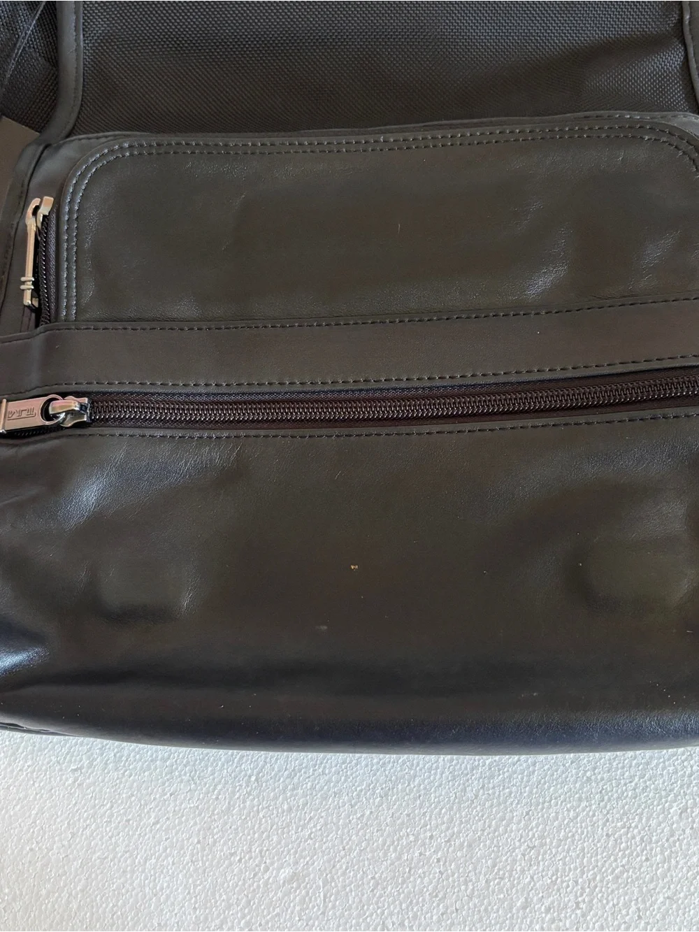 TUMI Alpha Small Black Flap Crossbody Leather  Bag 092105D4 11